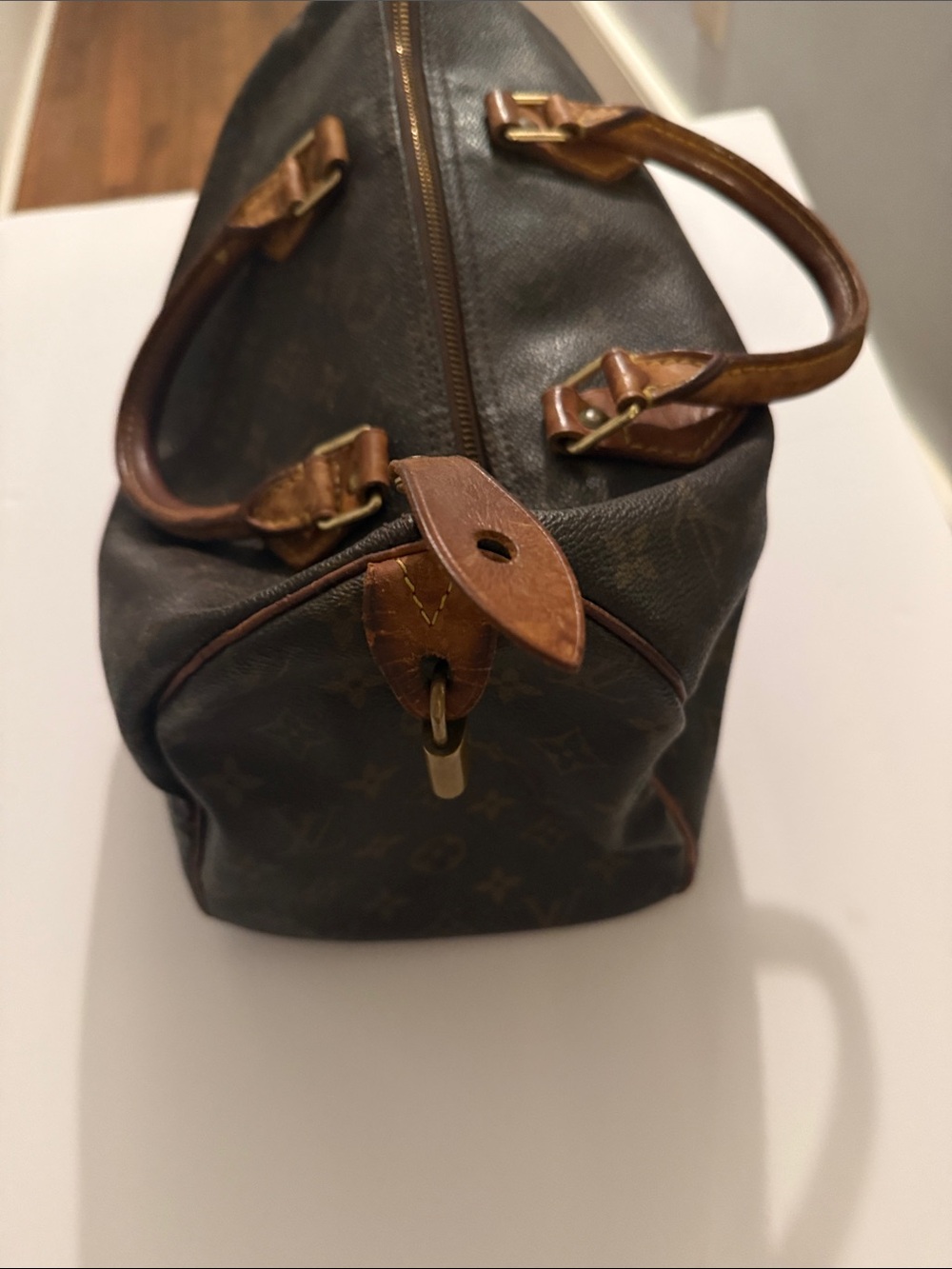 AUTHENTIC Vintage Louis Vuitton Leather Iconic Speedy 30 luxury bag- Circa 2000 - Picture 4 of 10